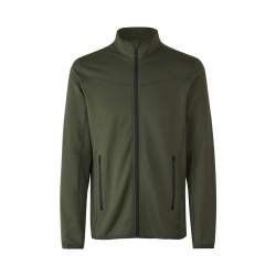 ARBEITSJACKE / FLEECEJACKE HERREN | Cardigan Stretch Komfort 840 von ID / Farbe: oliv / 90% POLYESTER 10% ELASTHAN