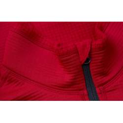 ARBEITSJACKE / FLEECEJACKE HERREN | Cardigan Stretch Komfort 840 von ID / Farbe: rot / 90% POLYESTER 10% ELASTHAN