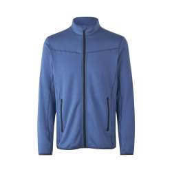 ARBEITSJACKE / FLEECEJACKE HERREN | Cardigan Stretch Komfort 840 von ID / Farbe: stormy blue / 90% POLYESTER 10% ELASTHAN