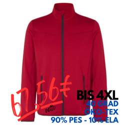 ARBEITSJACKE / FLEECEJACKE HERREN | Cardigan Stretch Komfort 840 von ID / Farbe: rot / 90% POLYESTER 10% ELASTHAN