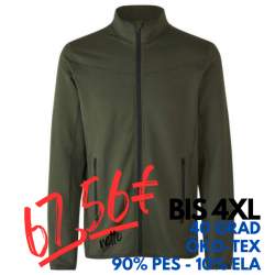 ARBEITSJACKE / FLEECEJACKE HERREN | Cardigan Stretch Komfort 840 von ID / Farbe: oliv / 90% POLYESTER 10% ELASTHAN
