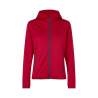 ARBEITSJACKE / FLEECEJACKE DAMEN | Cardigan Stretch Komfort 841 von ID / Farbe: rot / 90% POLYESTER 10% ELASTHAN