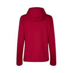 ARBEITSJACKE / FLEECEJACKE DAMEN | Cardigan Stretch Komfort 841 von ID / Farbe: rot / 90% POLYESTER 10% ELASTHAN