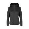 ARBEITSJACKE / FLEECEJACKE DAMEN | Cardigan Stretch Komfort 841 von ID / Farbe: schwarz / 90% POLYESTER 10% ELASTHAN