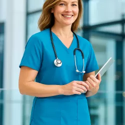 DAMEN - KASACK KS 66 - ESSENTIAL von KARLOWSKY / Farbe: pazifikblau / 65% Polyester-35% Baumwolle-150 g