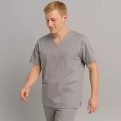 HERREN - KASACK 769 von LEIBER / Farbe: hellgrau / 50 % Baumwolle 50 % Polyester