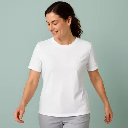 ARBEITS-T-SHIRT DAMEN | T-TIME 511 von ID / Farbe: weiß / 100% BAUMWOLLE