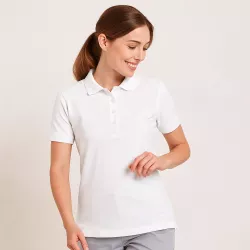 ARBEITS-POLO-SHIRT DAMEN |PRO Wear CARE 377 von ID / Farbe: weiß / 50% BAUMWOLLE 50% POLYESTER