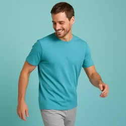 ARBEITS-T-SHIRT HERREN | TENCEL 528 von ID / Farbe: altaqua / 70% Polyester (recycled) 30% Lyocell
