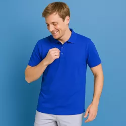 ARBEITS-POLO-SHIRT HERREN | STRETCH 525 von ID / Farbe: königsblau / 95% BAUMWOLLE 5% ELASTHAN