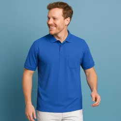 ARBEITS-POLO-SHIRT HERREN | PRO Wear 320 von ID / Farbe: azur / 50% BAUMWOLLE 50% POLYESTER