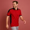 ARBEITS-POLO-SHIRT HERREN | PRO Wear Kontrast 322 von ID / Farbe: rot / 50% BAUMWOLLE 50% POLYESTER