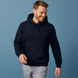 ARBEITS-HOODIE / ARBEITSPULLOVER UNISEX - DAMEN - HERREN | CORE 660 von ID / Farbe: navy / 70% BW 25% PES 5% VIS