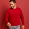 ARBEITS-SWEATSHIRT / ARBEITSPULLOVER HERREN | 682 von ID / Farbe: rot / 100% BAUMWOLLE