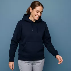 ARBEITS-HOODIE / ARBEITSPULLOVER UNISEX - DAMEN - HERREN | CORE 660 von ID / Farbe: navy / 70% BW 25% PES 5% VIS