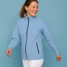 ARBEITSJACKE / FLEECEJACKE DAMEN | Cardigan 805 von ID / Farbe: hellblau / 100% POLYESTER