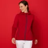 ARBEITSJACKE / FLEECEJACKE DAMEN | Cardigan Stretch Komfort 841 von ID / Farbe: rot / 90% POLYESTER 10% ELASTHAN