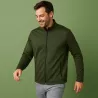 ARBEITSJACKE / FLEECEJACKE HERREN | Cardigan Stretch Komfort 840 von ID / Farbe: oliv / 90% POLYESTER 10% ELASTHAN