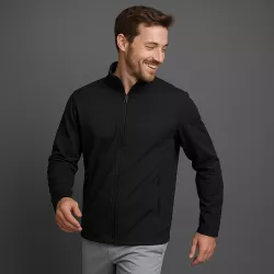 ARBEITSJACKE / FLEECEJACKE HERREN | Cardigan Stretch Komfort 840 von ID / Farbe: schwarz / 90% POLYESTER 10% ELASTHAN