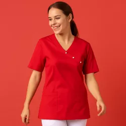 DAMEN - KASACK 941 von BEB / Farbe: rot / 50% Baumwolle 50% Polyester