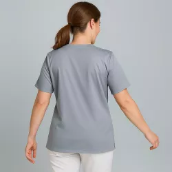 DAMEN - KASACK 273 von MEIN-KASACK.de / Farbe: silbergrau / 50% Baumwolle 50% Polyester 175 gr.