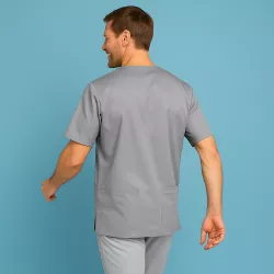 HERREN - KASACK 273 von MEIN-KASACK.de / Farbe: silbergrau / 50% Baumwolle 50% Polyester 175 gr.