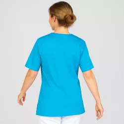 DAMEN - OP - KASACK 2700 von MEIN-KASACK.de / Farbe: azur / 50%PES - 50%Tencel - 200g/m²