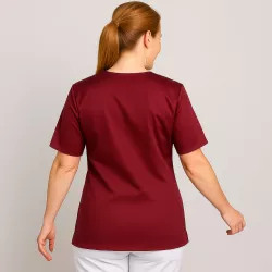DAMEN - OP - KASACK 2700 von MEIN-KASACK.de / Farbe: weinrot / 50%PES - 50%Tencel - 200g/m²