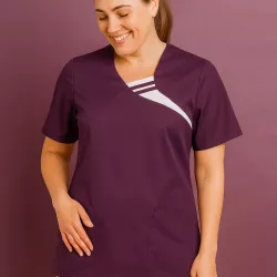 DAMEN - KASACK 1255 von LEIBER / Farbe: pflaume / 65 % Polyester 35 % Baumwolle