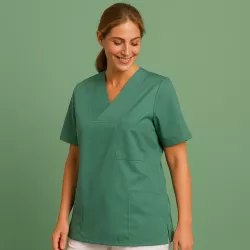 DAMEN - KASACK 2732 von LEIBER / Farbe: olive / 50% Baumwolle 50% Polyester