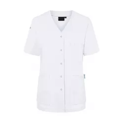 Damen - Kasack KS 63 - ESSENTIAL von KARLOWSKY / Farbe: weiß / 65% Polyester-35% Baumwolle-150 g