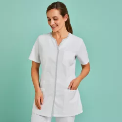 DAMEN - TENCEL - KASACK 1337 von LEIBER / Farbe: weiß / 50% Baumwolle, 50% Polyester