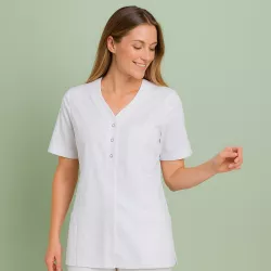 DAMEN - TENCEL - KASACK 2789 von LEIBER / Farbe: weiß-weiß / 50% Baumwolle, 50% Polyester