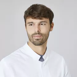 HERREN - ARZTKITTEL - LABORKITTEL 275 von EXNER / Farbe: weiß / 65% PES - 35%BW - 220g