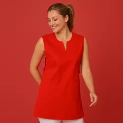 Überwurfschürze 12120 von EXNER / Farbe: rot / 100% Baumwolle