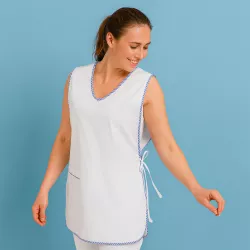 Überwurfschürze 594 von LEIBER / Farbe: weiß / 65 % Polyester 35 % Baumwolle