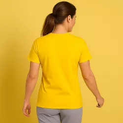 ARBEITS-T-SHIRT (Unisex - Herren - Damen) | 500 von ID / Farbe: gelb / 100% BAUMWOLLE