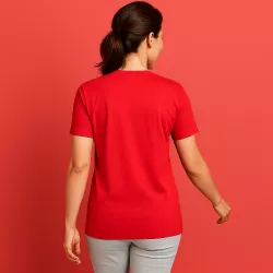 ARBEITS-T-SHIRT (Unisex - Herren - Damen) | 500 von ID / Farbe: rot / 100% BAUMWOLLE