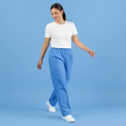 DAMEN ARBEITSHOSE MEDIZIN | 330 von MEIN-KASACK.de / Farbe: light blue / 50% Baumwolle, 50% Polyester, 175 g