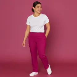 DAMEN ARBEITSHOSE MEDIZIN | ESSENTIAL HM 14 von KARLOWSKY / Farbe: fuchsia / 65% Polyester 35% Baumwolle 150g