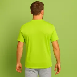 RESTPOSTEN: ARBEITS-T-SHIRT HERREN | YES Active 2030 von ID / Farbe: lime / 100% POLYESTER