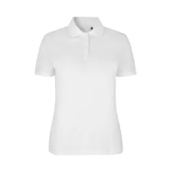 RESTPOSTEN: ARBEITS-POLO-SHIRT DAMEN| 587 von ID / Farbe: weiß / 95% BAUMWOLLE 5% ELASTHAN