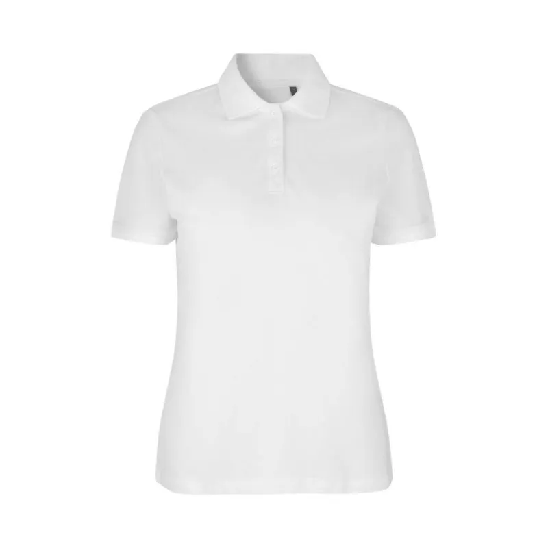 RESTPOSTEN: ARBEITS-POLO-SHIRT DAMEN| 587 von ID / Farbe: weiß / 95% BAUMWOLLE 5% ELASTHAN | MEIN-KASACK.de - KASACK - KASACKS