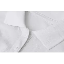 RESTPOSTEN: ARBEITS-POLO-SHIRT DAMEN| 587 von ID / Farbe: weiß / 95% BAUMWOLLE 5% ELASTHAN