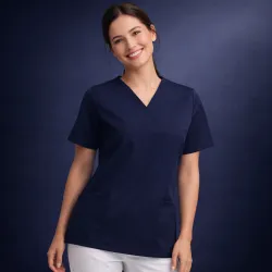 DAMEN - TENCEL - KASACK 2251 von LEIBER / Farbe: marine / 50 % Lyocell 50 % Polyester