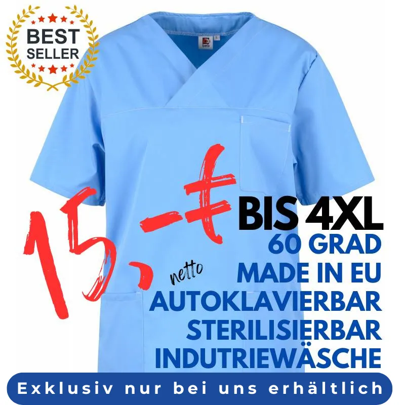 DAMEN - KASACK 2651 von MEIN-KASACK.de / Farbe: hellblau / 65%PES - 35%BW - 170g/m² | MEIN-KASACK.de - KASACK - KASACKS