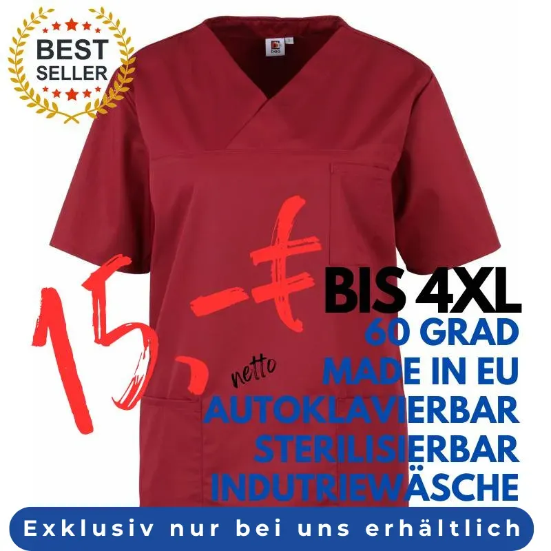 DAMEN - KASACK 2651 von MEIN-KASACK.de / Farbe: weinrot / 65%PES - 35%BW - 170g/m² | MEIN-KASACK.de - KASACK - KASACKS