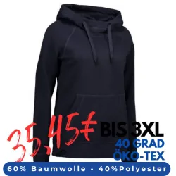 ARBEITS-HOODIE / ARBEITSPULLOVER DAMEN | CORE 637 von ID / Farbe: navy / 60% BAUMWOLLE 40% POLYESTER