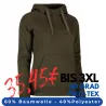 ARBEITS-HOODIE / ARBEITSPULLOVER DAMEN | CORE 637 von ID / Farbe: oliv / 60% BAUMWOLLE 40% POLYESTER