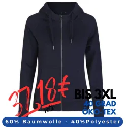 ARBEITS-HOODIE / ARBEITSPULLOVER DAMEN | CORE 639 von ID / Farbe: navy / 60% BAUMWOLLE 40% POLYESTER